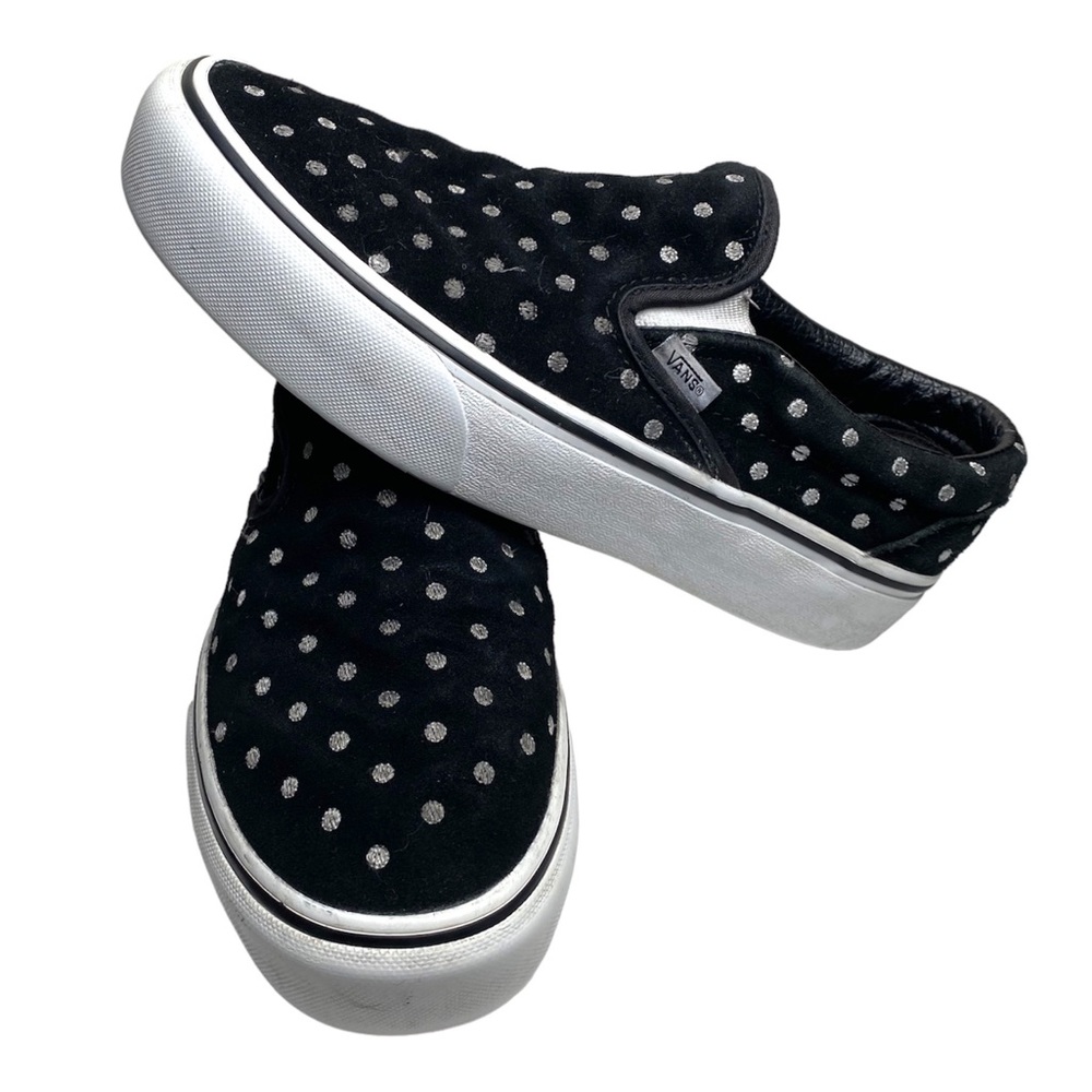 VANS CLASSIC Suede Polka Dot Black White Unisex Men’s Size7.0 Women’s Size 8.5